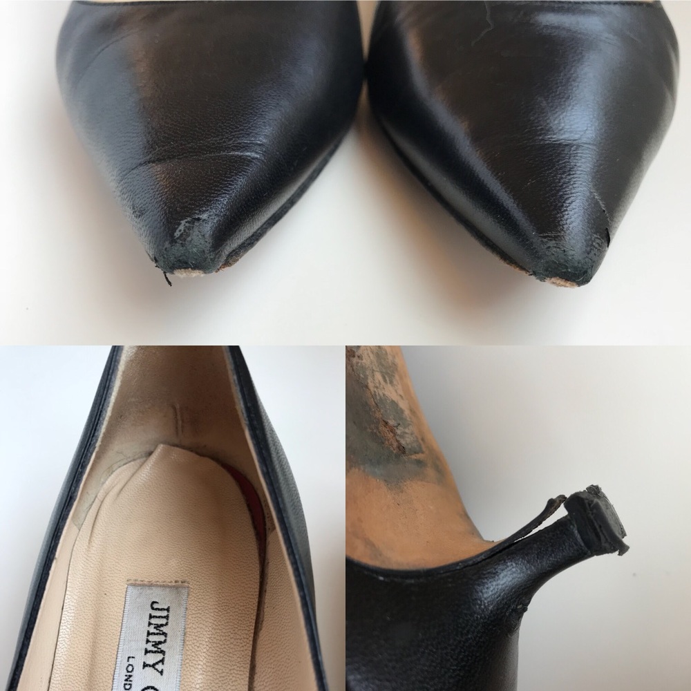 Jimmy Choo Classic Black Pointed Heels - Picture 5 of 7